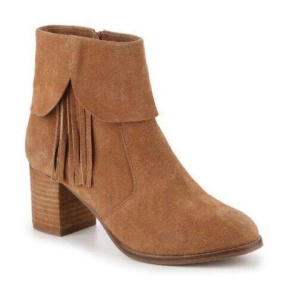 Matisse Paulson Tan Fringe Suede Booties, 9.5 - Picture 4 of 9